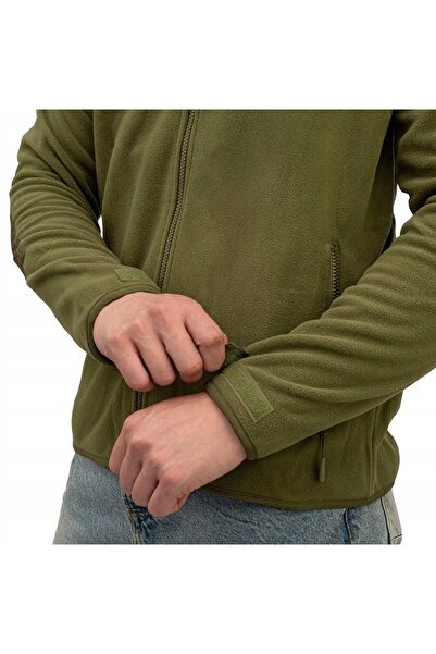 NO BRAND Hanorac călduros din fleece polar pentru bărbați, cu fermoar și buzu...