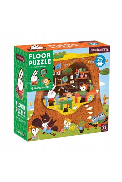 NO BRAND Mudpuppy: Puzzle de podea „Școala din pădure”, 25 de piese