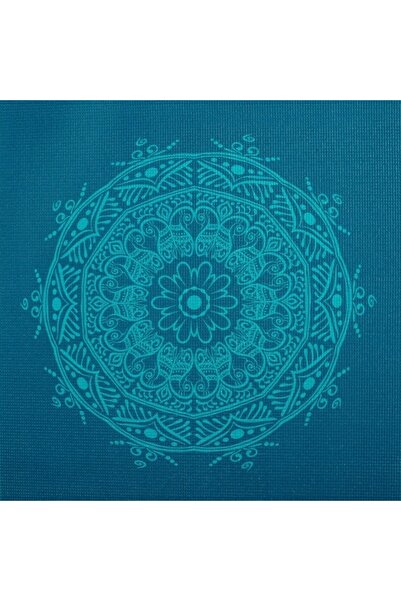 NO BRAND Saltea de yoga Bodhi Leela 4.5mm - Albastră cu Mandala Antiderapantă