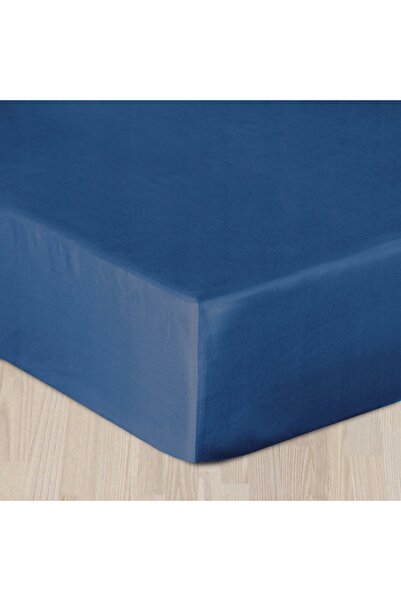 NO BRAND Cearșaf de pat din bumbac cu elastic 90x200, satin uni, culoare chab...