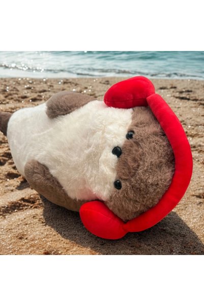 NO BRAND Jucărie de pluș Seal cu căști, 70cm, animal de pluș, jucărie de îmbr...