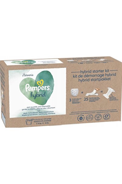 Pampers Scutece hibride Harmonie 3-16kg + inserții