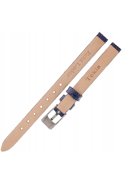 NO BRAND TEKLA J4 - 08mm - Lizard - Bleumarin - Curea de ceas din piele