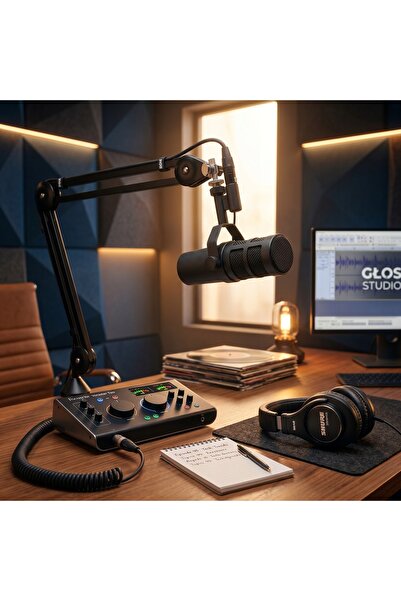 NO BRAND Microfon dinamic de broadcast pentru studio de podcasturi, t.bone MB...