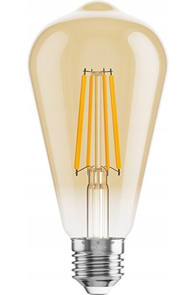 Mexen 10x Bec LED cu filament E27 tip Edison, lumină caldă, 8W=40W, nu pâlpâie
