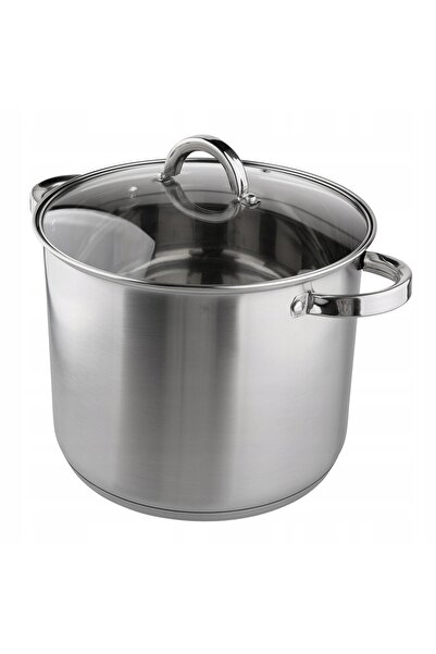NO BRAND Oală mare din oțel inoxidabil 10,5 l, pentru inducție și gaz, Altom ...