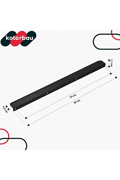 NO BRAND Mâner de mobilier pentru margini, modern, din aluminiu negru mat, 56...