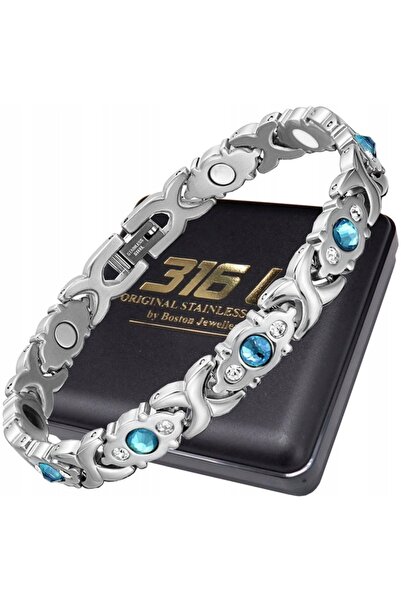 Boston Jewellery Brățară de argint pentru sănătate, de damă, cu magnetism și ...