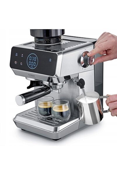 NO BRAND CASO EspressoGourmet & Grind – aparat de cafea cu râșniță din oțel ș...