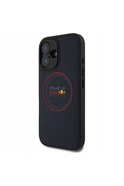 Red Bull Husă pentru iPhone 16 Plus 6.7 " granat cu inel roșu din piele MagSafe