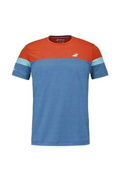 BABOLAT Tricou tenis Padel cu guler rotund pentru bărbați, albastru, XL