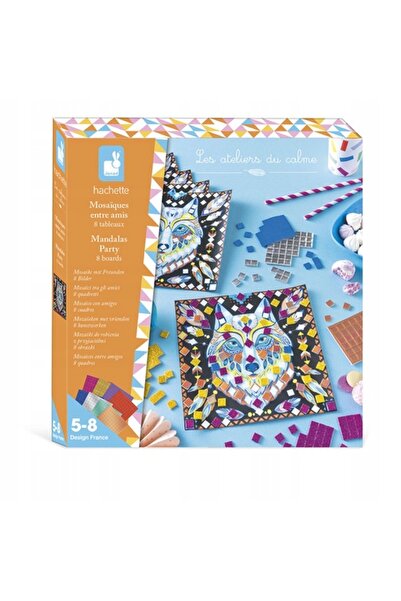 NO BRAND Set creativ mozaic cu prietenii Mandala Party pentru copii 5+ Janod