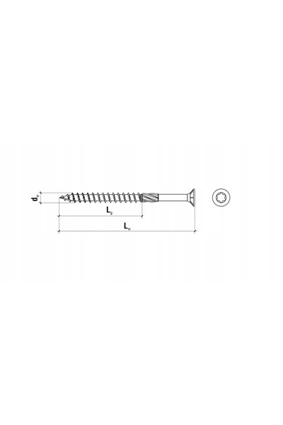 Wkret-Met ȘURUBURI DE TÂMPLĂRIE PENTRU LEMN 6x100 TORX, 100 buc.