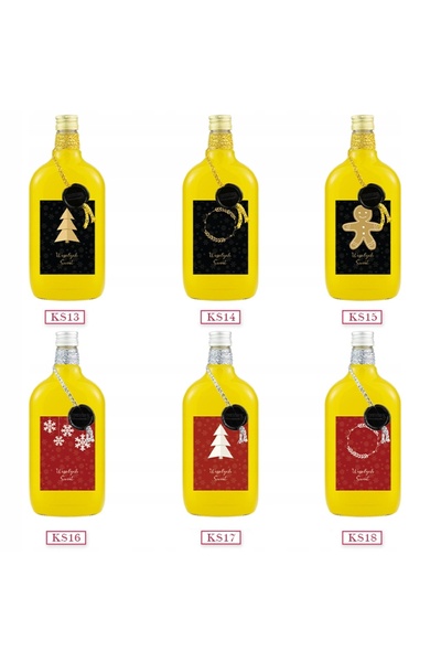 NO BRAND 10X Sticle de Crăciun CLASIC, sticle de 500ml decorate pentru Crăciun