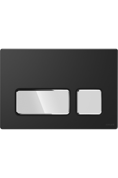 Cersanit Buton de spălare negru mat/cromat Block K97-0399