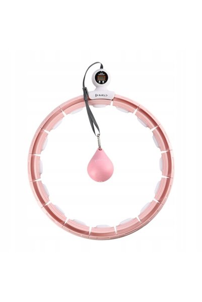 HMS Set de exerciții Hula Hoop Roz Kit complet + Centură Hula Hoop pentru slăbit