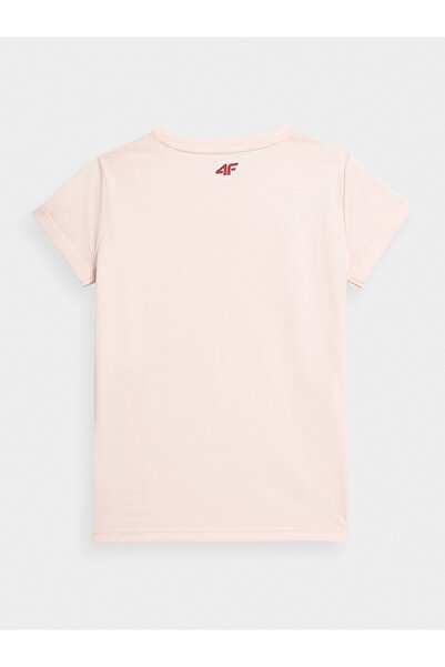 4F Tricou cu imprimeu fetiță roz I LOVE 100% Bumbac 152CM