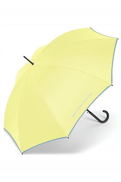 NO BRAND Umbrelă automată lungă Benetton Long AC - galbenă peră
