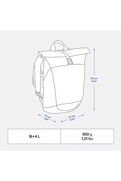 NO BRAND Quechua NH500 Escape Rolltop 16+4 Litri Rucsac de drumeție