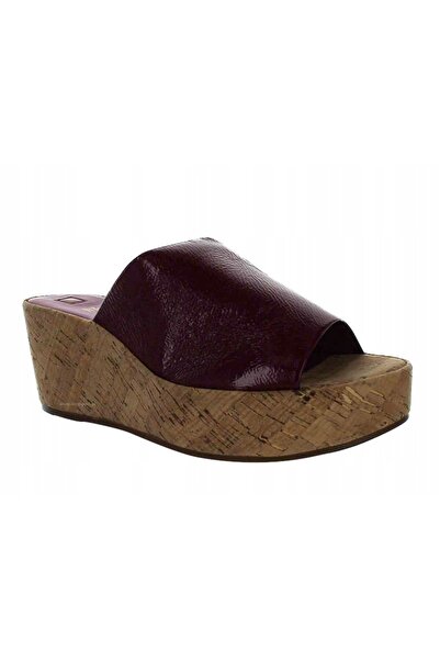 NO BRAND Papuci de damă HÖGL - toc pană de 6,5 cm - mărimea 38 - piele roșie