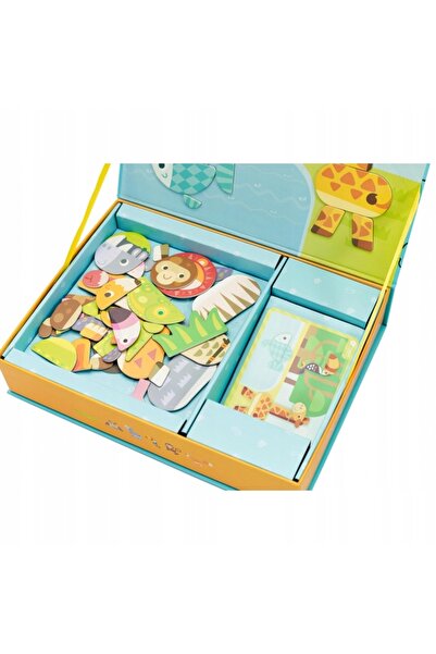 Classic World TABLĂ MAGNETICĂ DE PUZZLE CU ANIMALE, PUZZLE DE MEMORIE, CADOU