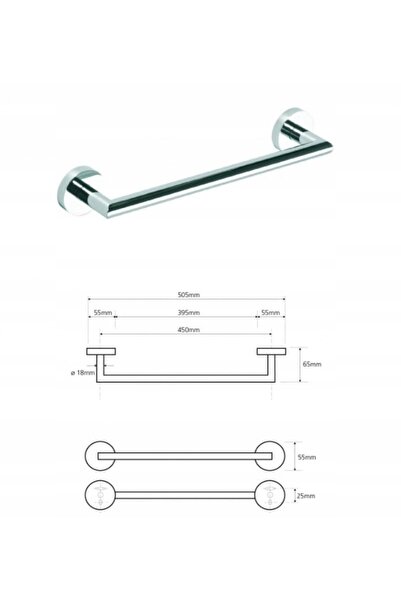 NO BRAND Suport prosoape Bemeta OMEGA 450 mm 104204022
