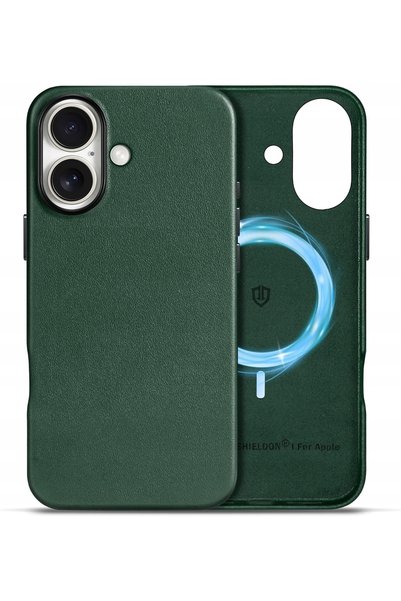NO BRAND Husă de protecție Shieldon pentru iPhone 16 MagSafe din piele natura...