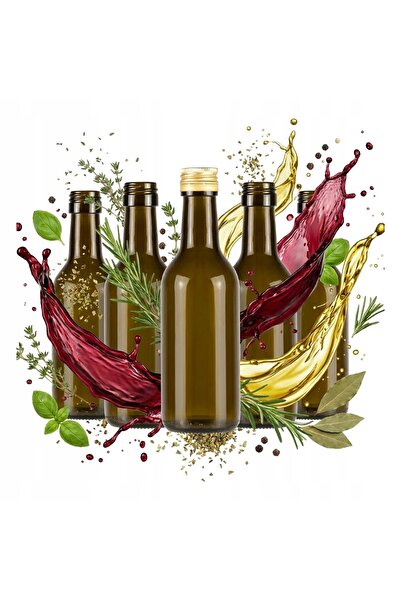 NO BRAND 50x Sticlă de vin 200ml, sticlă opacă, pentru vin, alcool, oțet, ulei