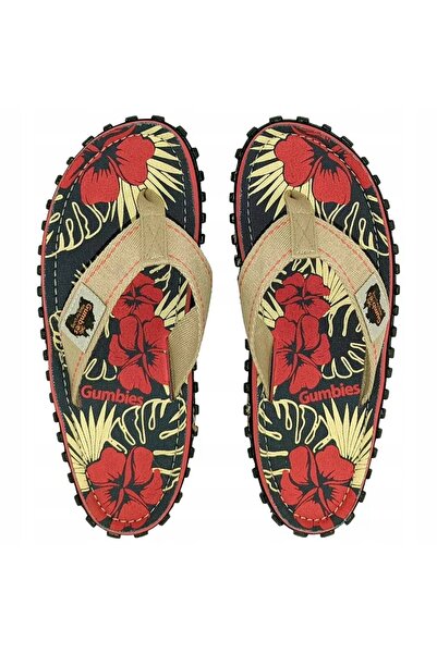 GUMBIES Șlapi din pânză Japaneseki Islander - denim hibiscus 43