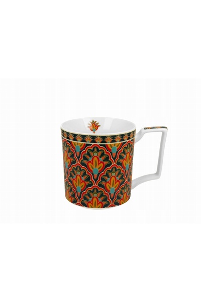 NO BRAND Cana pentru cafea si ceai din portelan mare DUO GEOMETRIC FESTUM 650...