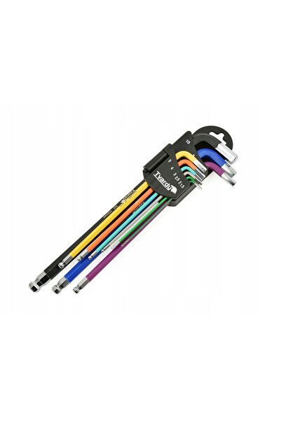 GEKO Set de chei hexagonale lungi colorate 1,5-10mm 9el T00120