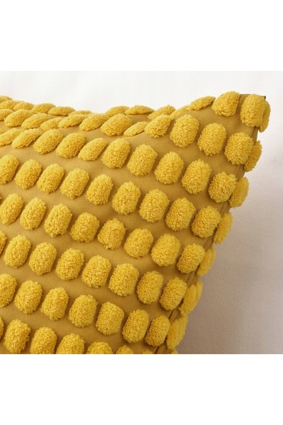 NO BRAND IKEA SVARTPOPPEL husă de pernă decorativă galbenă 50x50cm SET de 2 b...