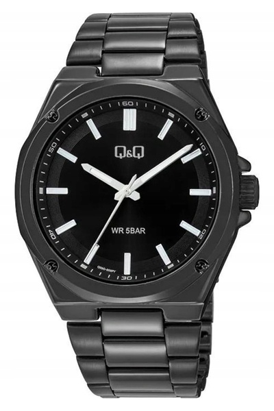 NO BRAND Ceas sport bărbătesc impermeabil negru cu brățară Q&Q Q05C-003P 42 mm