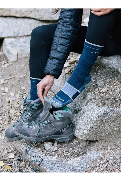 NO BRAND Șosete de trekking pentru femei Darn Tough Hiker Boot MW FC - eclips...