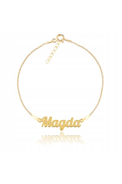 NO BRAND Brățară de aur cu NUMELE MAGDA, argint 925
