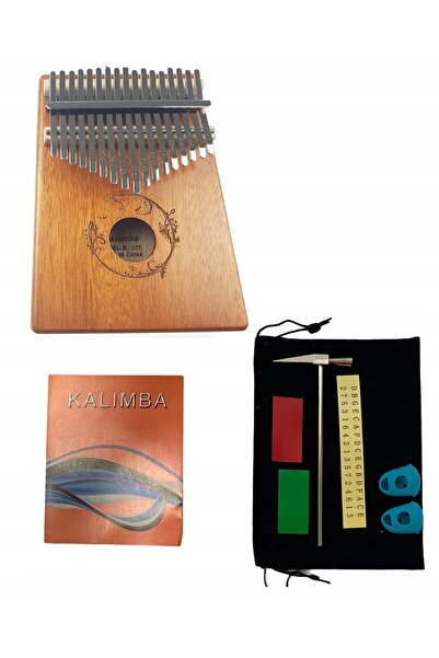NO BRAND Kalimba zazna pian 17 clape MAHOGANY carcasă accesorii W-17T-2 maro