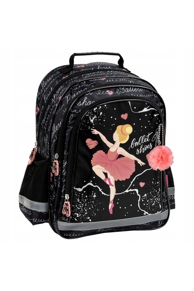 NO BRAND Rucsac școlar Derform cu multiple compartimente 18 l negru roz gri-a...
