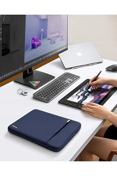 Tomtoc Husă pentru Macbook Air/Pro 14 " Defender-A13 Albastru Marin