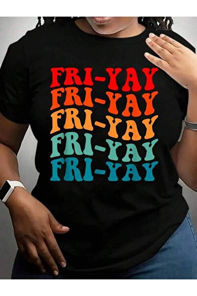 2BIR Happy Fri-Yay Friday Lovers Fun Teacher Groovy Back To School Black Grap...
