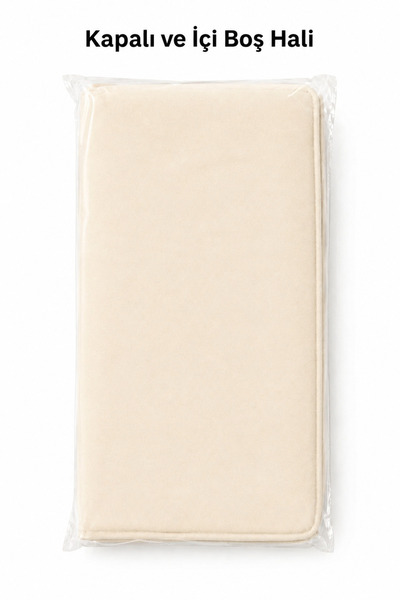 Arkhelais Quilt Pillow - Pillow Cushion - King Size Pillow - Döşek Pillow - Cream Color - 100X50X50 cm - 6 Pieces