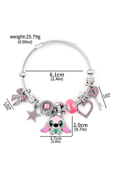 choice2 B00227-01 Disney Stitch And Angel Bracelet Star And Stitch Cartoon Ch...