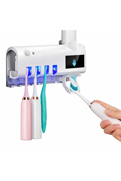 MACVI Suport sterilizator UV pentru periuțe de dinți cu dozator integrat — Ig...