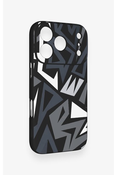 Vip Case iPhone 17 Pro Compatible Geometric Block Pattern Silicone Case