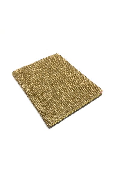 Generic Brand Crystal Stone License Holder Case Gold