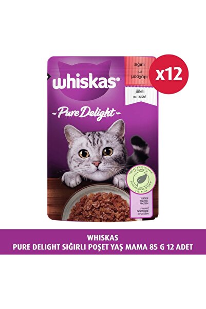 Whiskas Pure Delight Sığırlı Poşet Yaş Mama 85 G 12X
