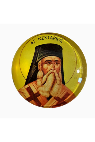 Bestgifts Γυάλινος Μαγνήτης 34 χιλιοστά (Άγιος Νεκτάριος Α)