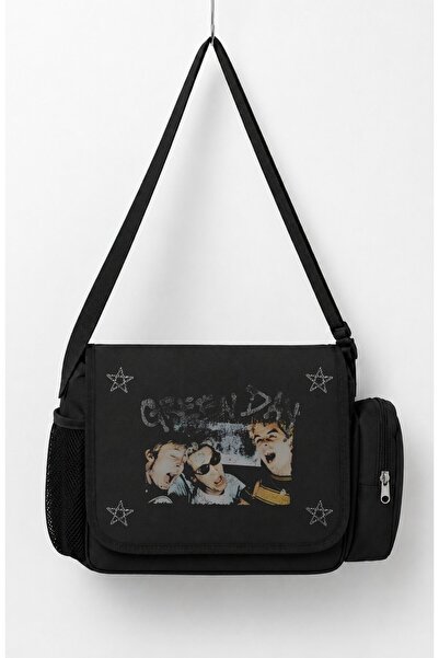 Fuddy Moda Unisex Rock Band Green Day Four Star Printed Messenger Bag