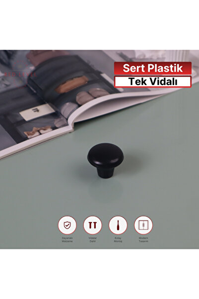 Red Level Köprü Sert Plastik Siyah Düğme Kulp Modelleri Mutfak Dolap Çekmece ...