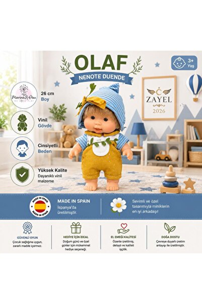 MARINA & PAU 26 cm NENOTES ELF OLAF Oyuncak Bebek | İspanyol Bebek