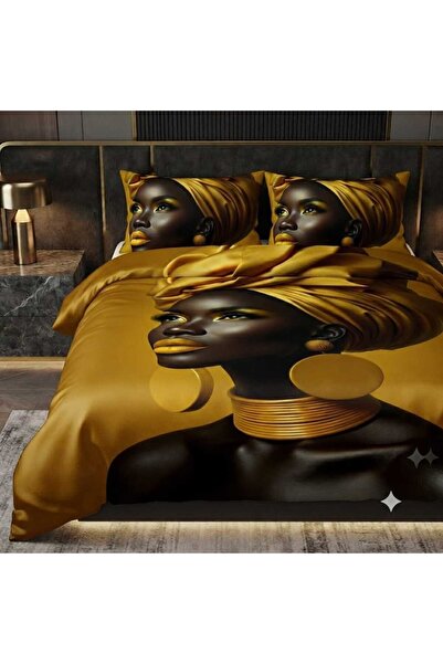 Elmas Dizayn Special Design Brand Double Duvet Cover Set Organic Satin & Cott...